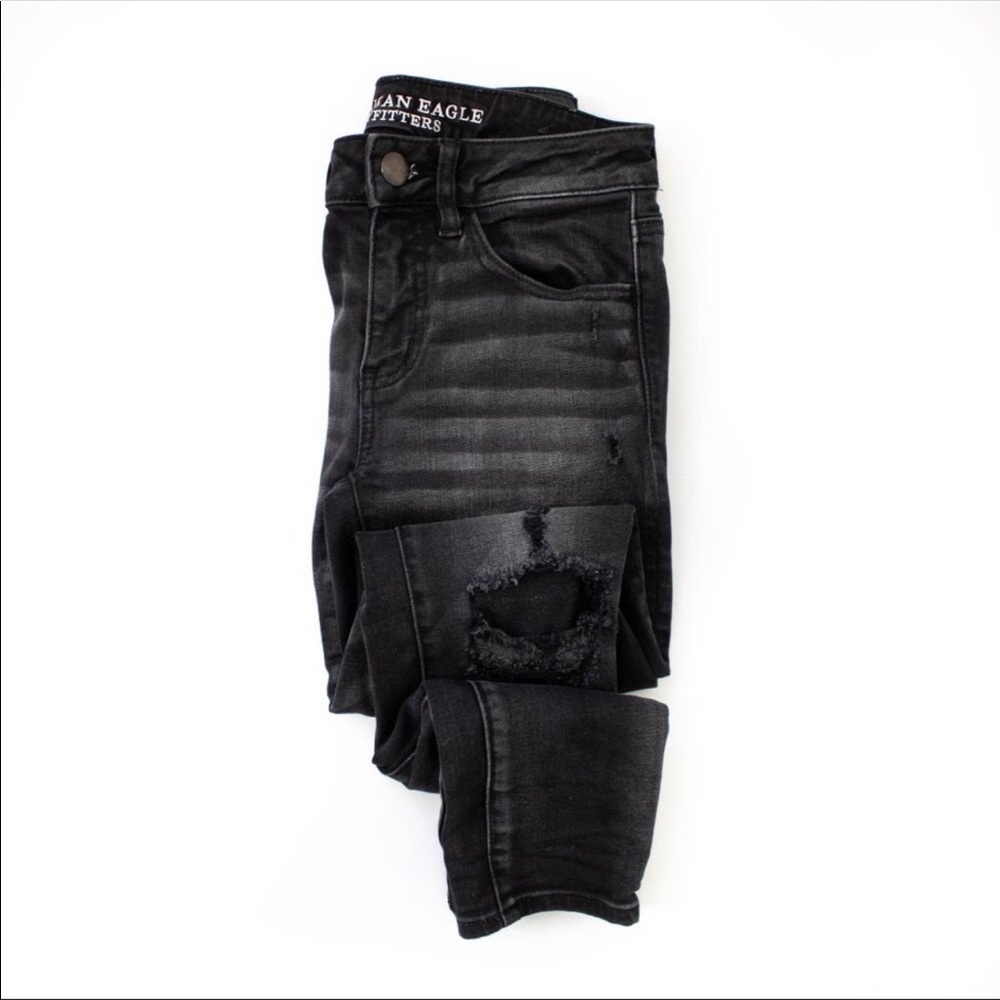 American Eagle Black Jeggings size 12 short